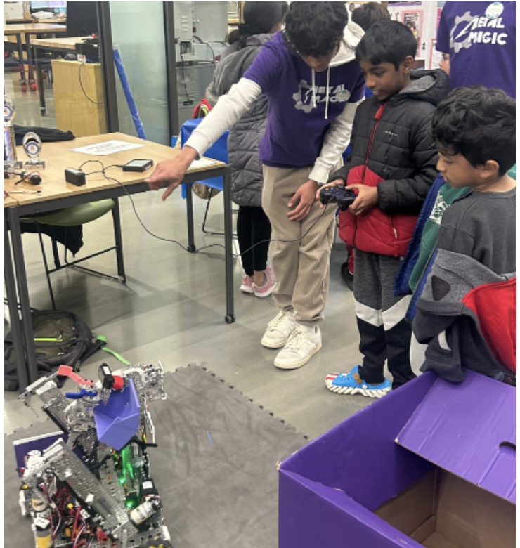 Students driving and learning from a robot demonstration