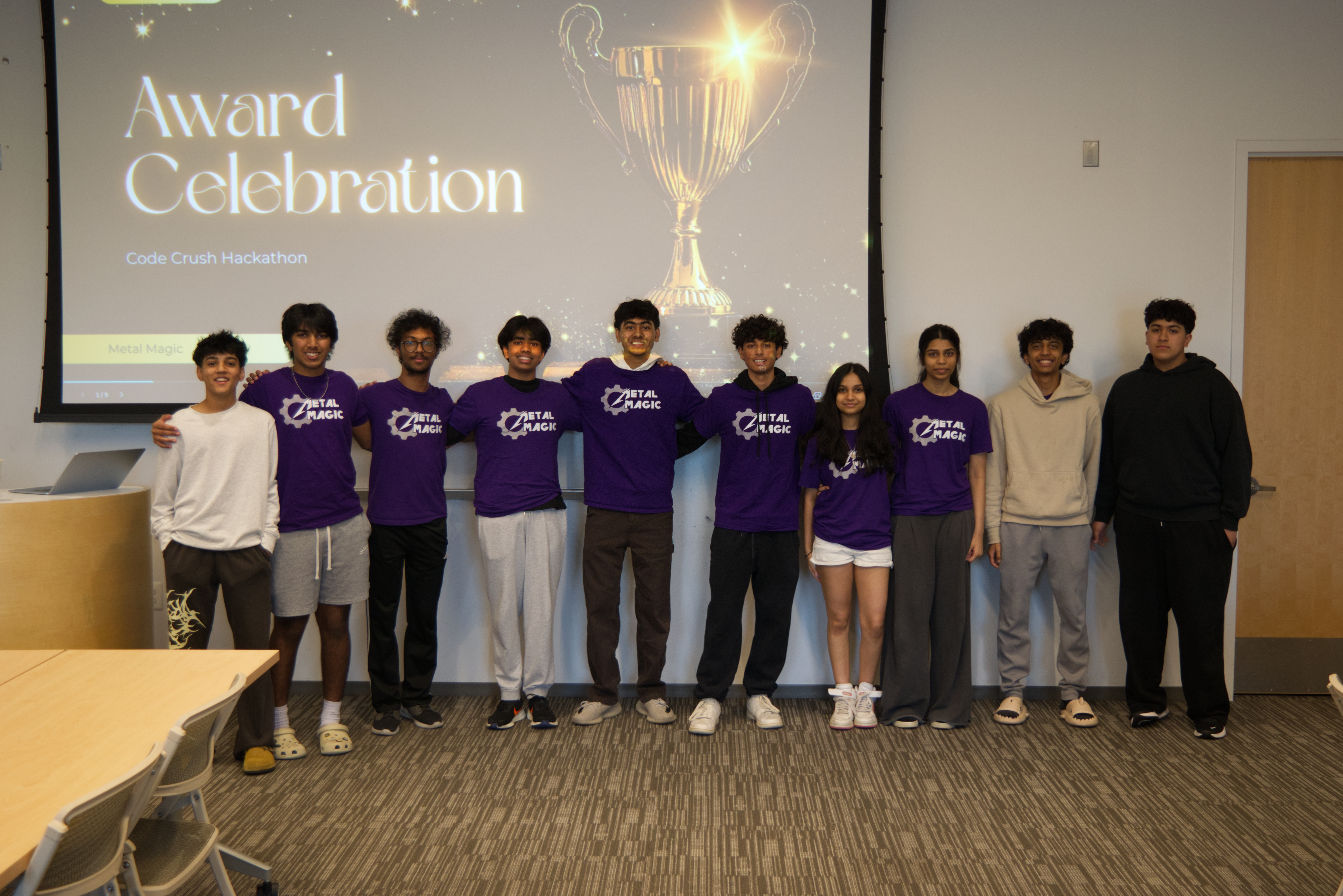 Spark Gears students gathered for a team photo